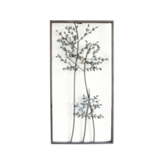 Pannello Decorativo da Parete Kawahata Appeso 31x61cm Legno Decorazione Moderna per la Casa