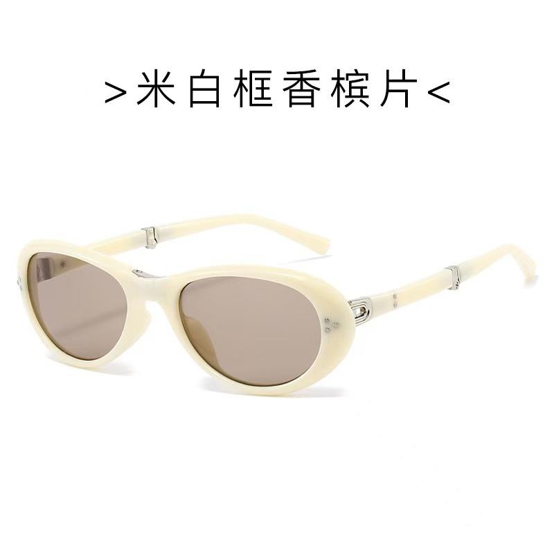 

Oval Shape Foldable Sun Glass For Men Korean Style Anti-Reflective Sunglasses For Woman Fashion Travelling Female Sunglass