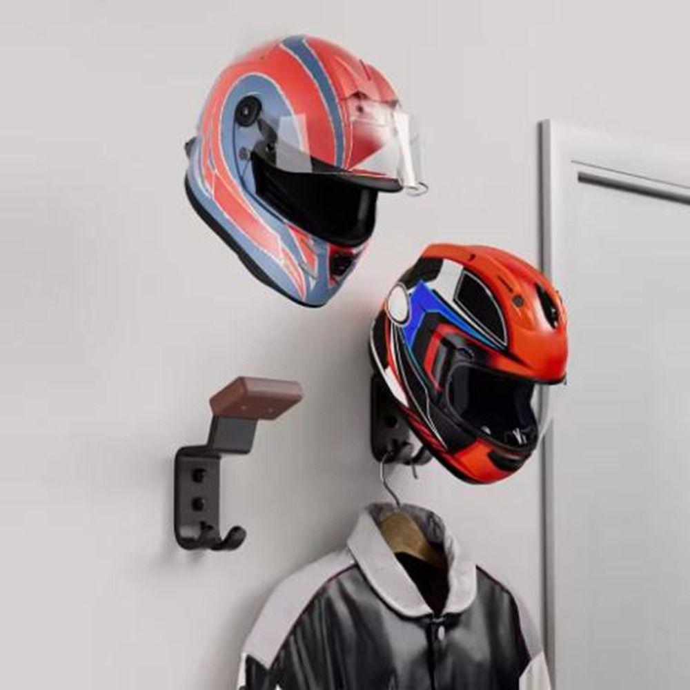 Carbon Steel Motorcycle Helmet Display Stand Wall Mounted Safety Hat Rack  Hats