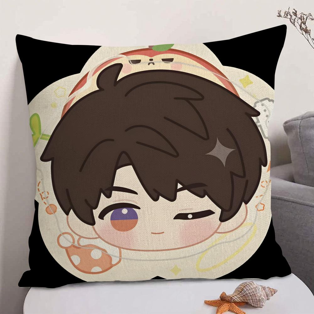 Game LLove And Deepspace Cushion Cover Natural Linen Organic Fabric DoubleSided Printing Sofa Home Decor Gift Pillow Case