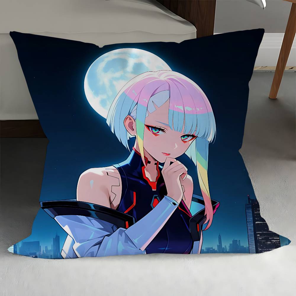 

Game L-Lucyna Kushinada Lucy Edgerunners Pillowcases Home Bedding Decorative Pillow Cover Wedding Super Soft Pillow Case 12x12Inch