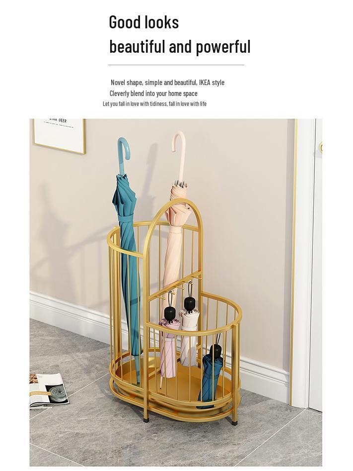 Elegant Wrought Iron Umbrella Stand for Entryway