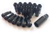 GARAGE-K Racing Nuts Set Piercing Steel Wheel Nuts 20pcs P1.25 17HEX 48mm Long Lug Nuts with Socket JDM USDM (Black)