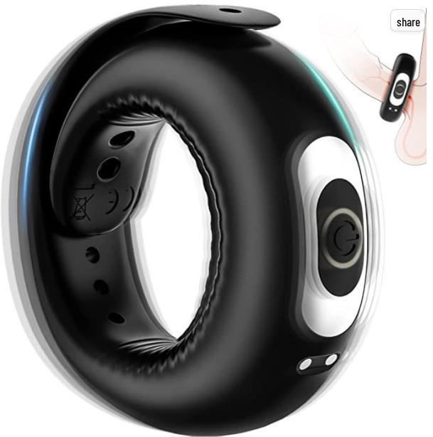 USB Rechargeable Snail Men's Vibrating Massage Ring - Delay Adult Pleasure Device