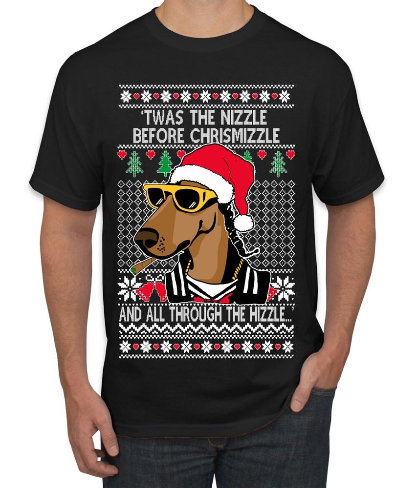 Twas The Nizzle Before Chrismizzle Gangster Dogg Rapper Men TShirt Unisex T-Shirt S