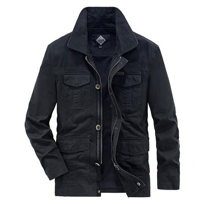 Men 'S Casual Multi -Pocket Jacket Men 'S Military Style Loose Jacket