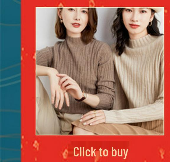 Korean Style Women's Slimming Knit Wool Pullover With Half-High Neck for Autumn and Winter