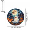 Halloween Ghost Sun Catcher - Circular Acrylic Sign, Acrylic Desktop Ornament, Wall Decor Art, Four Seasons Decoration, Novelty Home Decor
