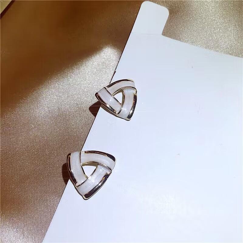Fashion Earrings for Women Triangular Geometric Opal Earrings Simple Fashion Women Wedding Party Jewelry