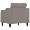 Vidaxl Armchair, Taupe, 60 Cm, Upholstered In Fabric
