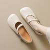 Fashion Retro Belt Strap Mary Janes Woman Lolita Flats Shoes Square Toe Cozy Slip On Loafers Female Solid Pu Leather Mocasines De Mujer