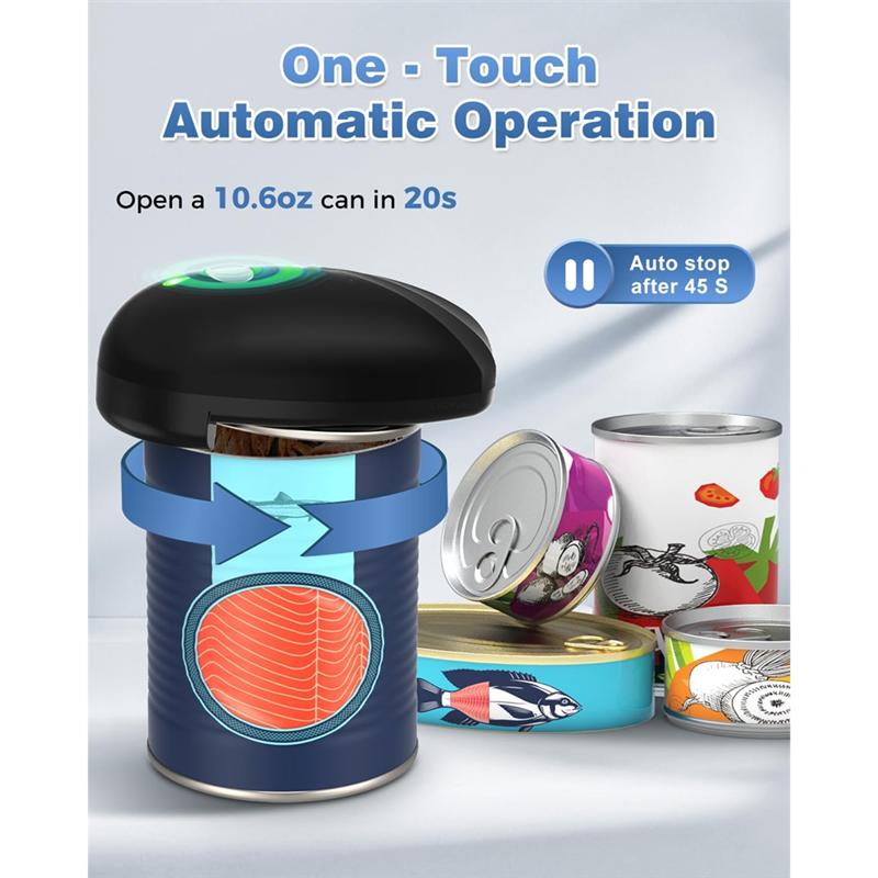 A25F-For Kitchen Can Opener-Rechargeable Electric One-Touch Automatic For Seniors Smooth Edge