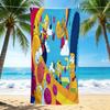 1Pc Simpsons Party Celebration Beach Towel, Quick Dry, Multi-Use for Beach Pool Gym Yoga Home Travel, Christmas, Halloween, Xmas Gift S78