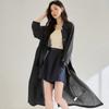 Spring and summer new acetic acid fashion sunscreen clothing thin high-end design long-sleeved long cardigan jacket 18850
