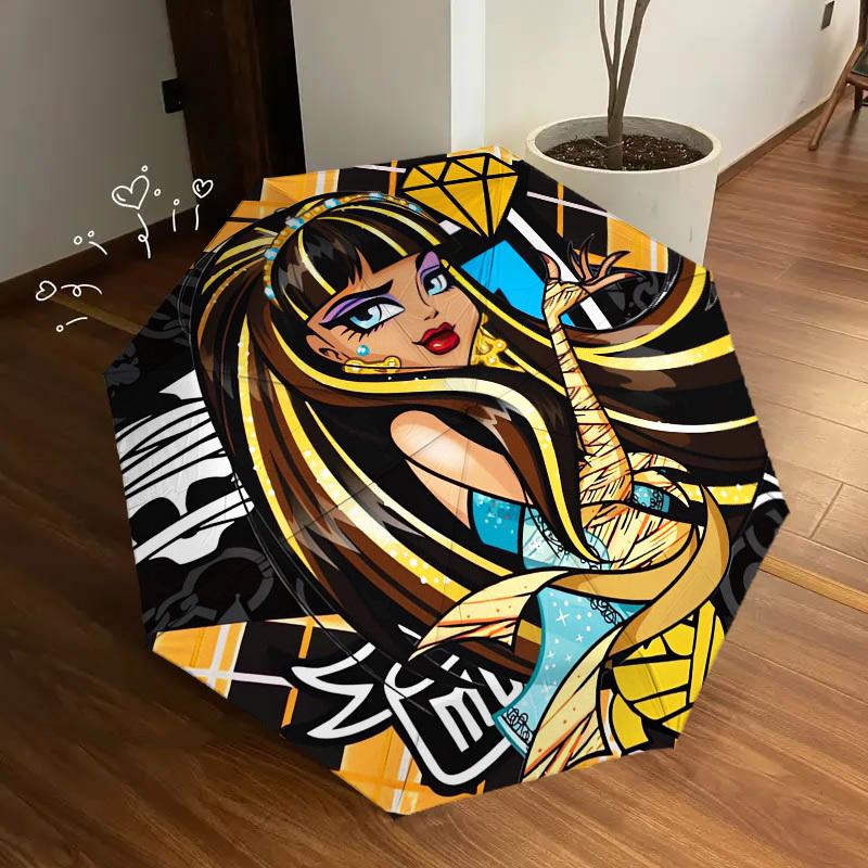 1pc CMonster High leopatra, Snake Themed High-quality Umbrella,Automatic Opening and Closing Umbrella,Multi-functional Umbrella G0811104