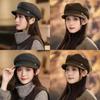 Bweeberry Beret Hat For Women Winter Fashion Windproof Warm Polyester Casual Style