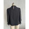 Half High Collar Long Sleeve Wavy Splicing Blouse Elegant Women Spirng Autumn Shirt Ladies Solid Color Loose Tops Sweet Simple Office Pleated Clothing