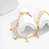 Fashion stacked women's beach copper bead foot decoration simple and exquisite hollow butterfly pendant anklet