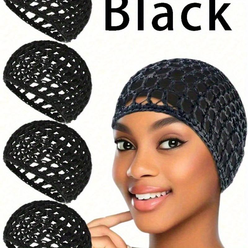 1 kus dámské jednobarevné duté prodyšné síťované síťky na vlasy, zesílená háčkovaná čepice na spaní pro péči o vlasy, vhodná pro každodenní použití, vlasové doplňky