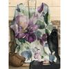Printed round Neck Neck Casual Loose Top Print round Neck Top Women