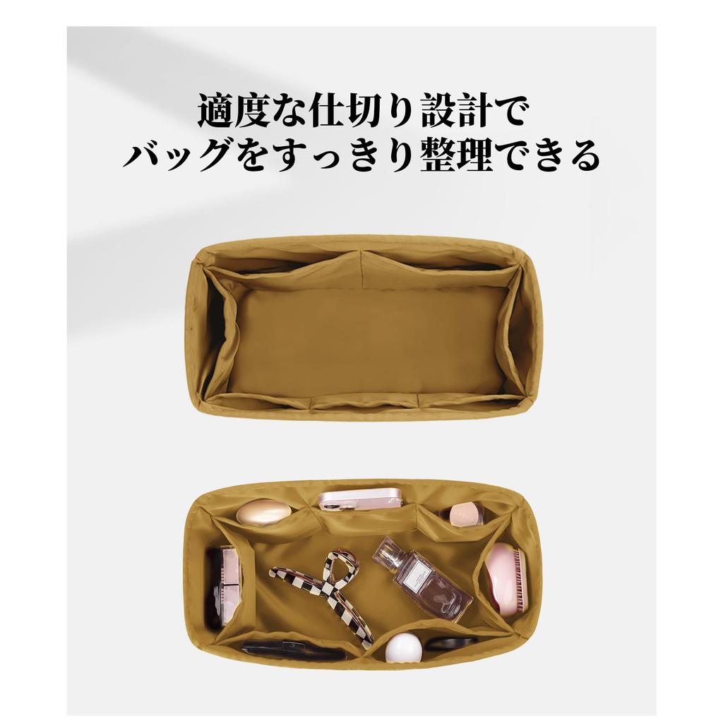 KINGS IN BAG Luxury Lightweight Storage Bag Satin Bag Inner Applicable To Birkin 25 Applicable To Birkin 25 Birkin Bag-in-bag Bag-in-bag (sesame, 25)