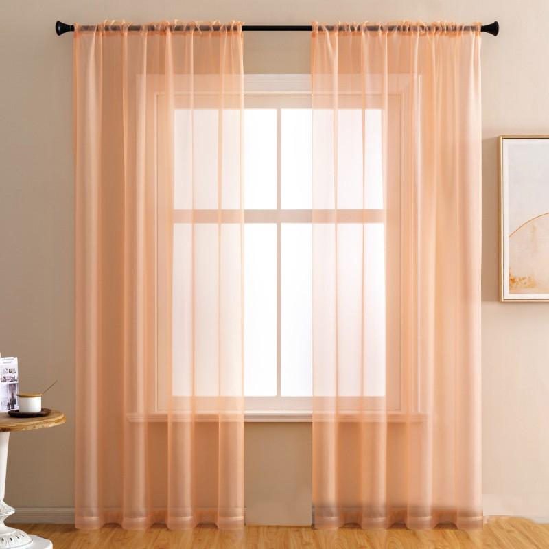 Colorful Semisheer Modern Privacy Romantic Curtains Light Filtering Window Scarf For Living Room Bedroom Study Room Decor