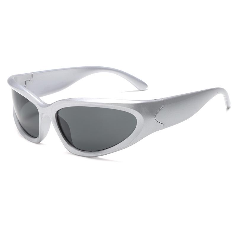 Lunettes de soleil futuristes Cyberpunk à monture étroite: Style Sportif Millennial Y2K avec Protection Solaire Européenne et Américaine