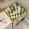 Solid Color Washing Machine and Refrigerator Dust Cover: Diatom Mud, Absorbent, Non-Slip, Dirt-Resistant Mat