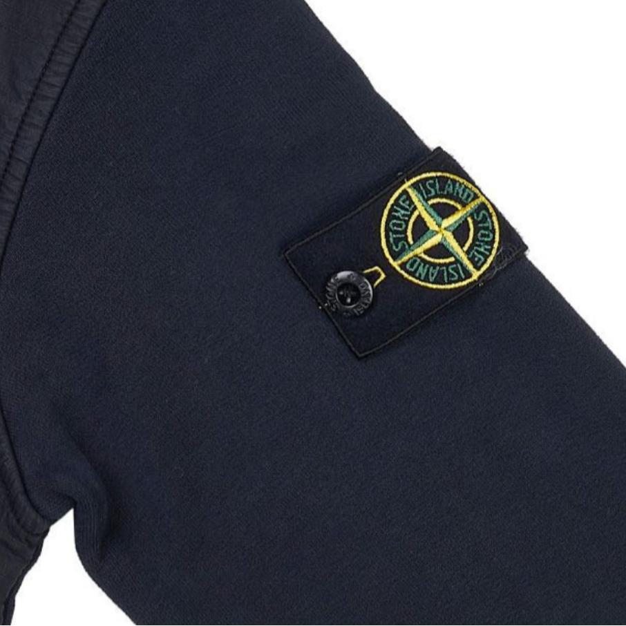 Stone Island Sweatshirt Kids Logo Crew Neck Solid Color Loose Fit Long Sleeve Kids tops Blue 791660143-V0020