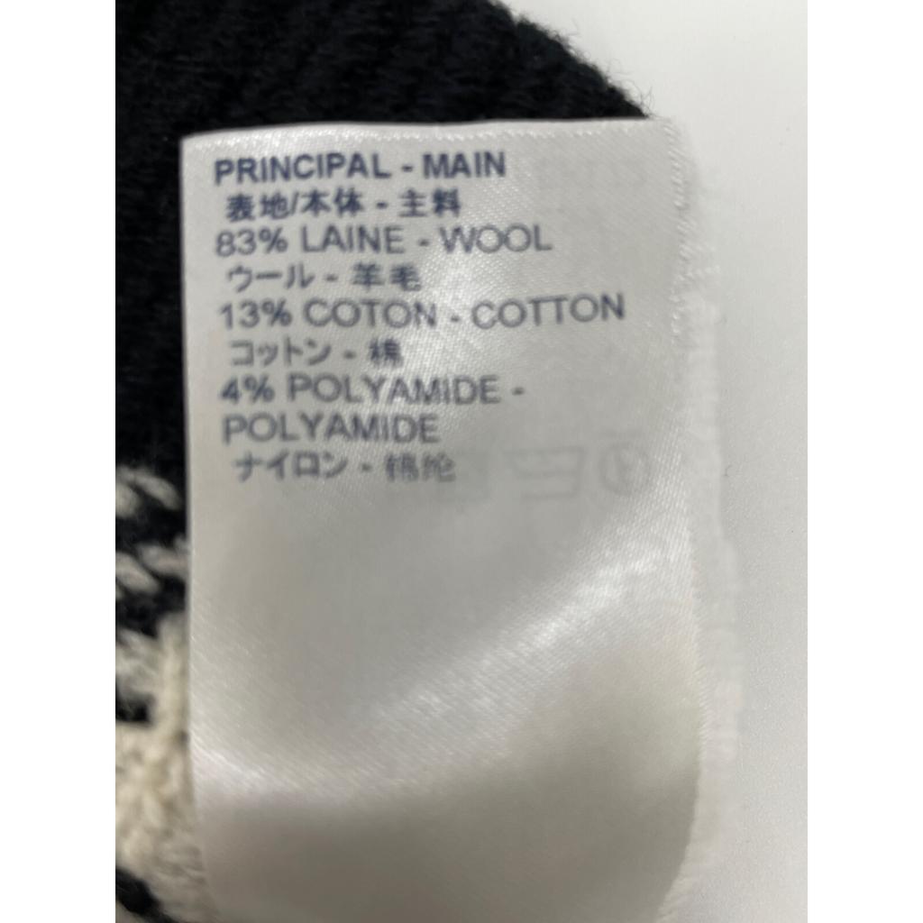 LOUIS VUITTON [Domestic regular product] RW181A FWO FEKL72 All-over pattern wool x cotton short length knit sweater/ tops S blackUsed
