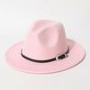 European and American Flat-brimmed Hats, Western Cowboy Hats, British Jazz Hats, Vintage Felt Hats, Leather Belt Wool Hats for Men and Women