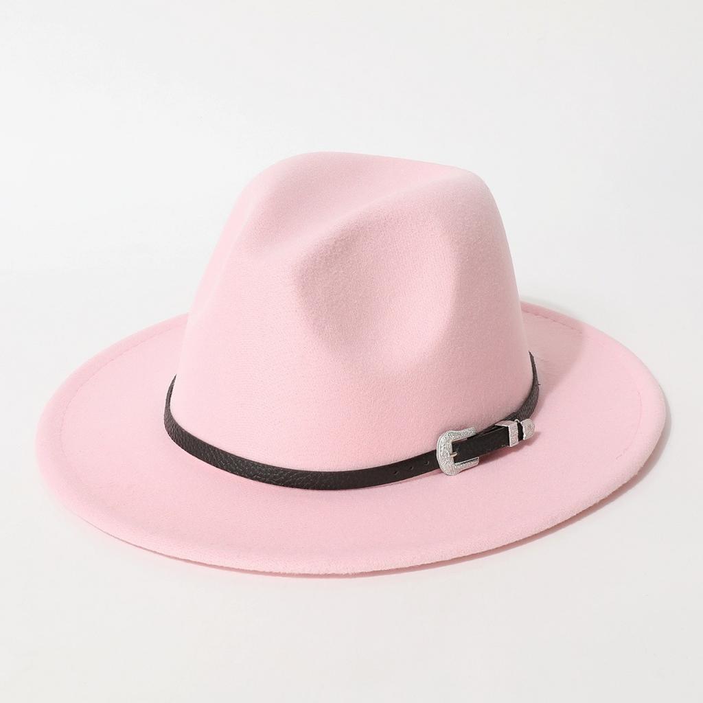 European and American Flat-brimmed Hats, Western Cowboy Hats, British Jazz Hats, Vintage Felt Hats, Leather Belt Wool Hats for Men and Women