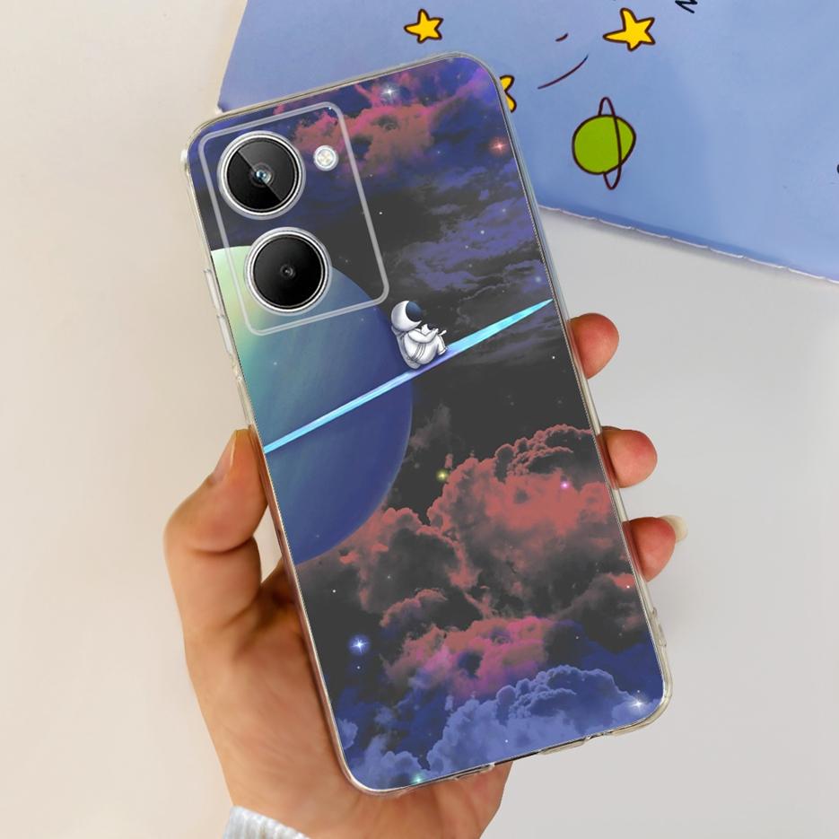 For Realme 10 4G Case Colorful Painted Cover Soft Silicone Phone Case For Realme 10 Pro Plus Realme10 Pro+ Back Cover Coque Capa