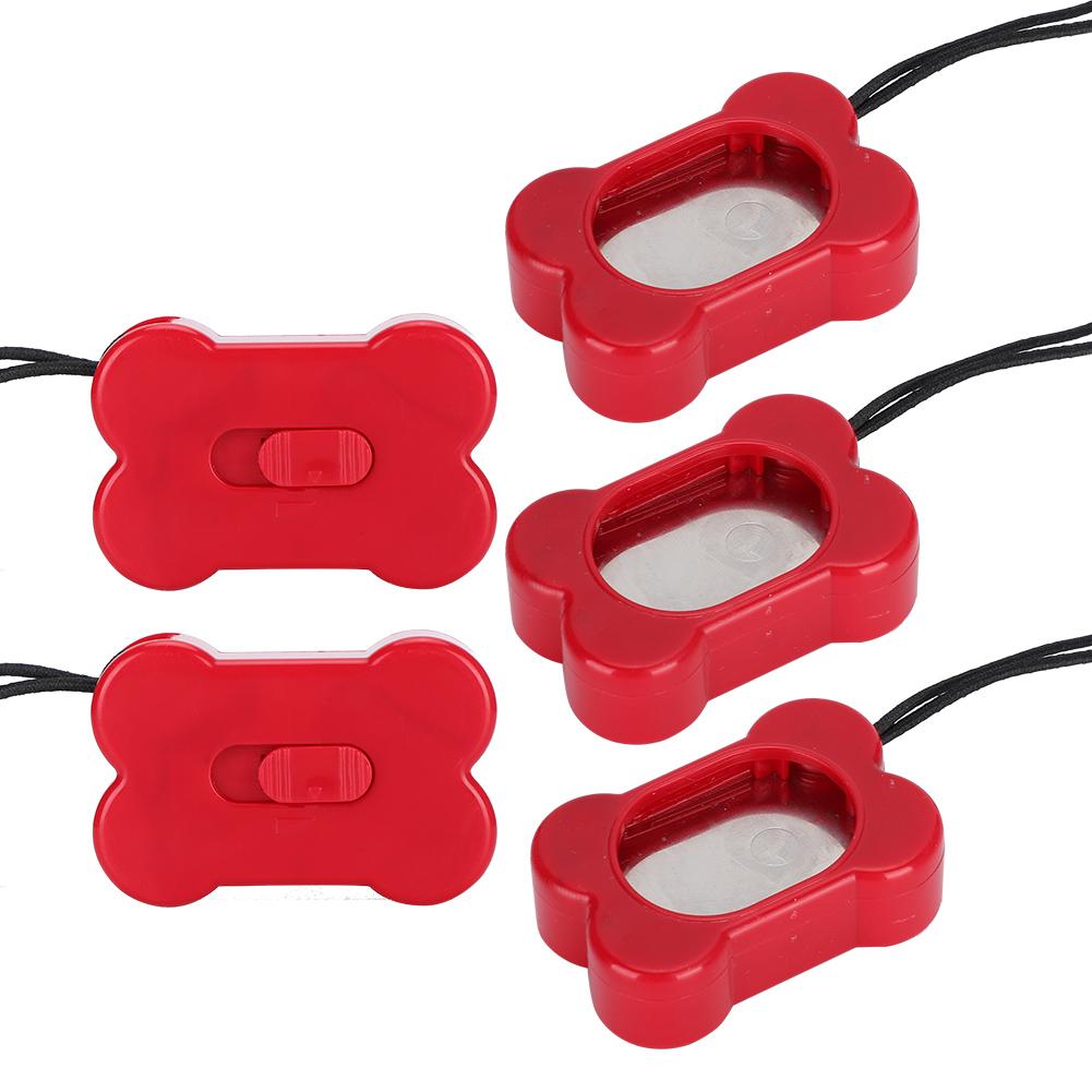 5PCS Pet Training Clicker Adjustable Three Gears Compact Lightweight Supplies for Dogs