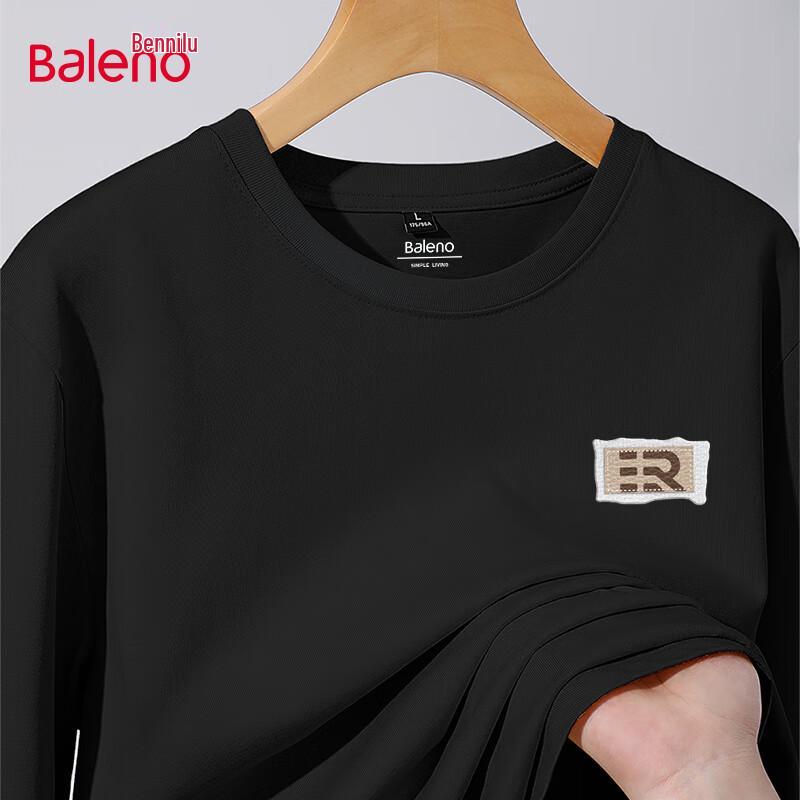 Baleno Men's Heavyweight Pure Cotton Long Sleeve T-Shirt