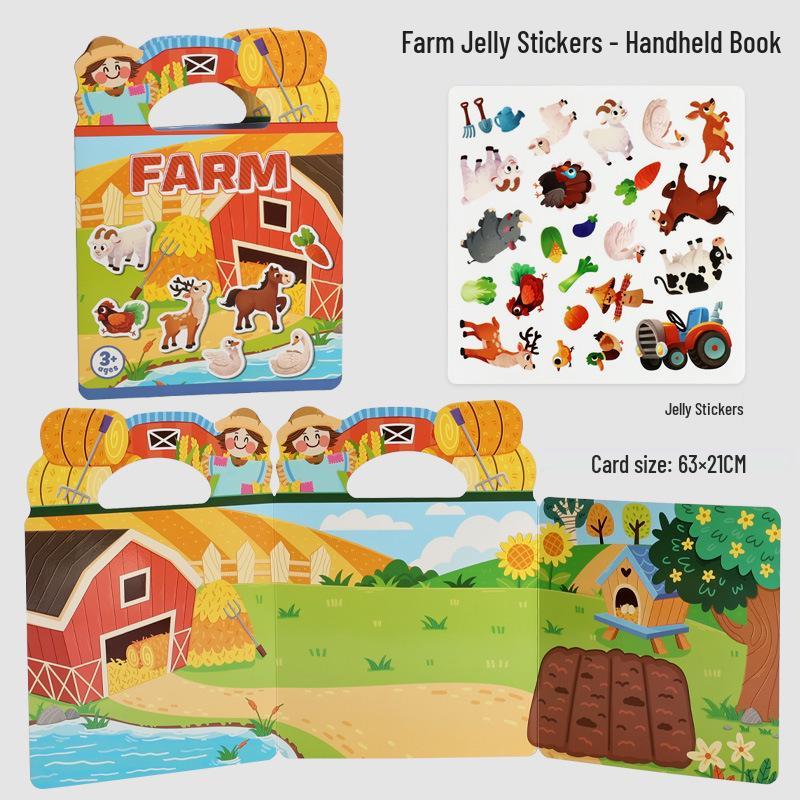 

Reusable Kids Sticker Book for Concentration and Quiet Play (Ages 3+)