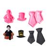 Silicone Mold Necktie Father Hat Candy Mold Chocolate Resin Mold Cake Decorating Tools Fondant Mold Fathers Day Gifts