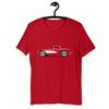Red 1957 Vette C1 Antique Collector Car Gift Short-sleeve Unisex T-shirt