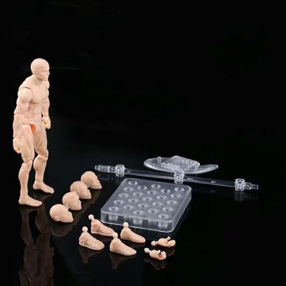 Joints Movable Male Femalew Body Dolls Handmade 1/18 Scale Model Doll Computer Ornament