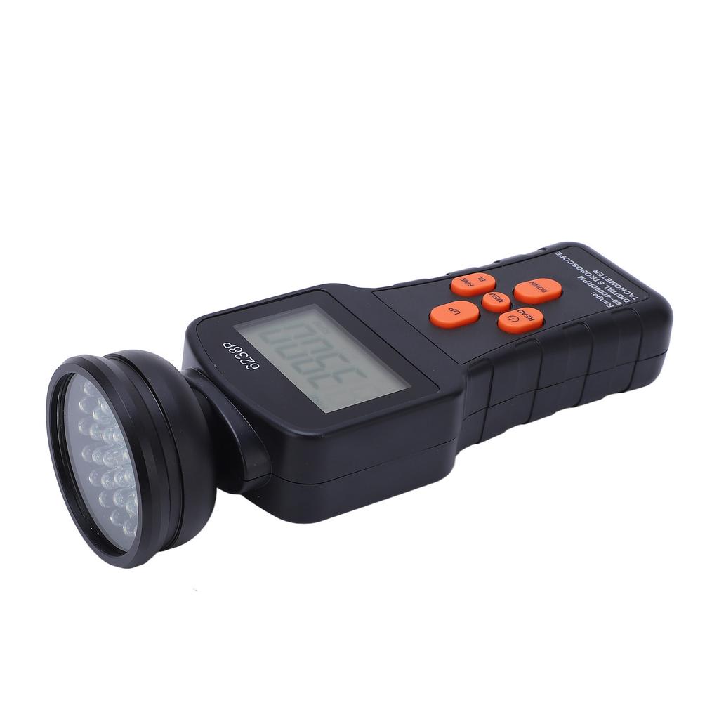 6238P Portable Large LCD Handheld Digital Stroboscope Flash Tachometer Revolution Meter