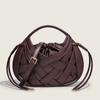 Luxuriöse Retro gewebte Handtasche Vogelnester-Design 2-in-1 Korbtasche Damen Mode Hohl geschnitzt Umhängetasche mit Quaste Kordelzug