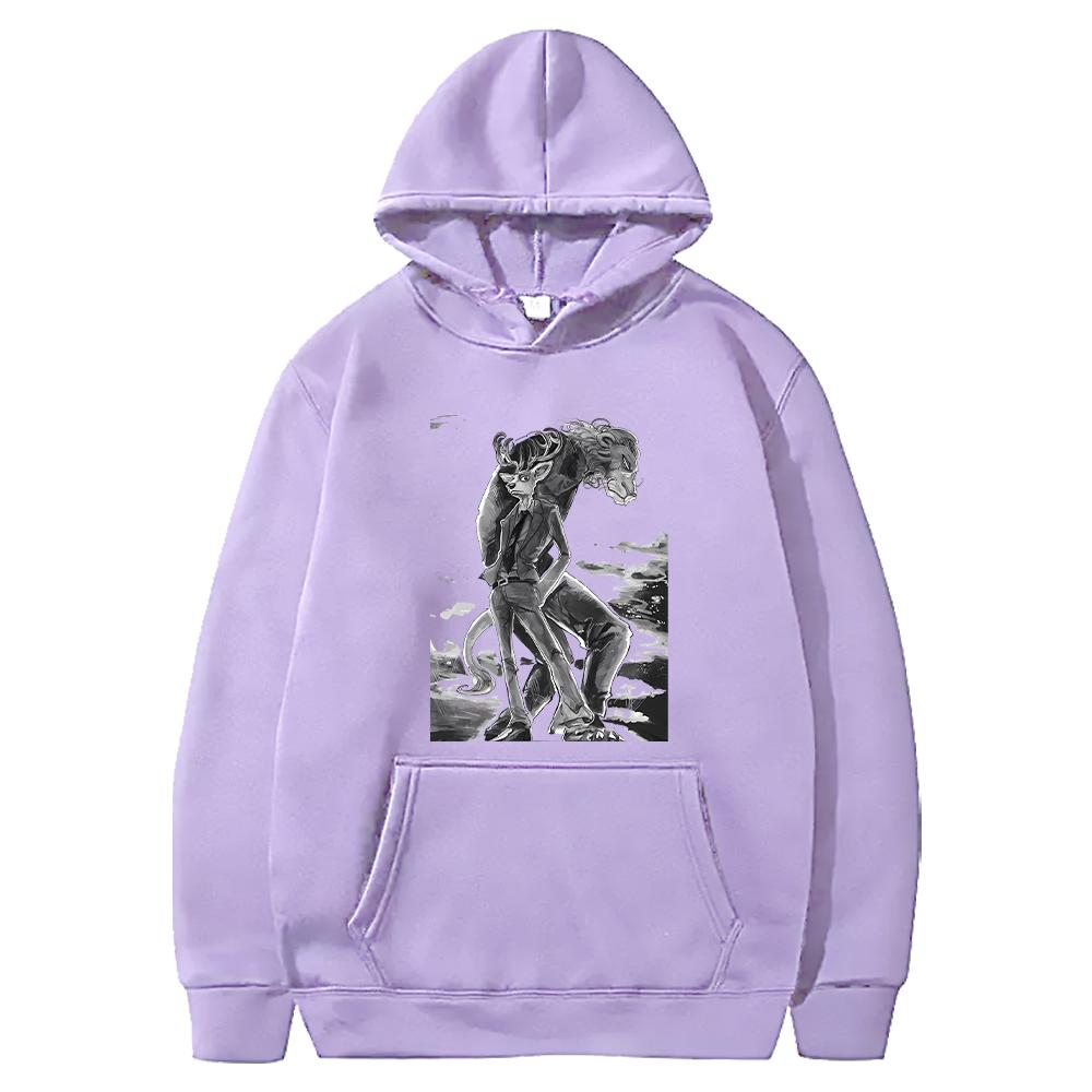 BEASTARS Anime Clothing Rouis Ibuki Cool Printed Hooded Men Women Manga Hoodies Casual Loose Sweatshirt Harajuku Male Streetwear