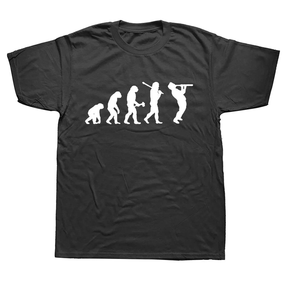 Clarinet Oboe Player Clarinetist Oboist Evolution Print T-Shirt Summer Casual Top Tee Printed T Shirt Fashion