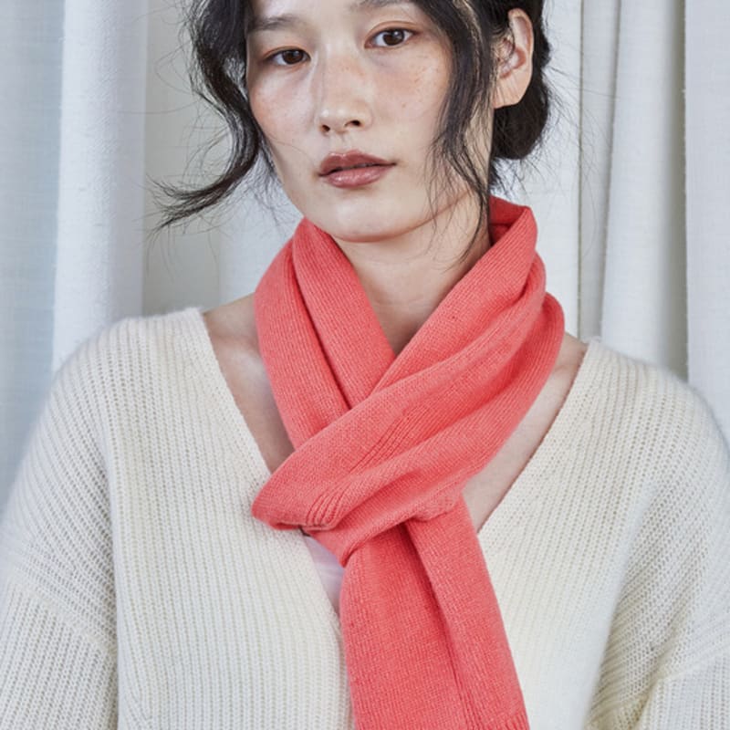 ANA MAISON Coral Pink Cashmere Daily Muffler [KMM-CORAL PINK]