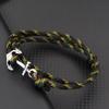Braided Anchor Bracelet Double Layer Rope Braclet Men Adjustable Women Navy Style Nautical Adventure Accessories Students