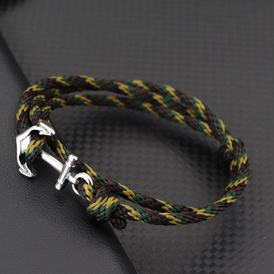 Braided Anchor Bracelet Double Layer Rope Braclet Men Adjustable Women Navy Style Nautical Adventure Accessories Students