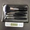 Portable Short Rod Mini Small Cosmetics Pebble Eyeshadow Paint 4 Makeup Brush Set Makeup Bag