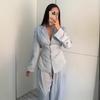 Cross-border foreign trade European and American women's 2026 autumn/winter new elegant buttoned suit long-sleeve small blazer skirt set
