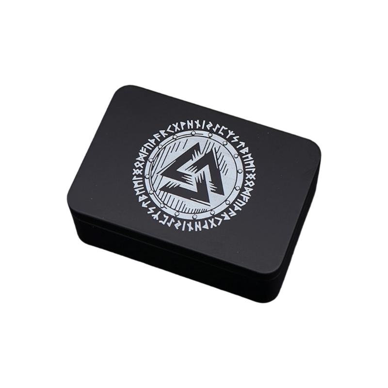 Game Card Box Astrology Trinkets Box Metal Card Storage Case Container for Fortune Telling, Witches
