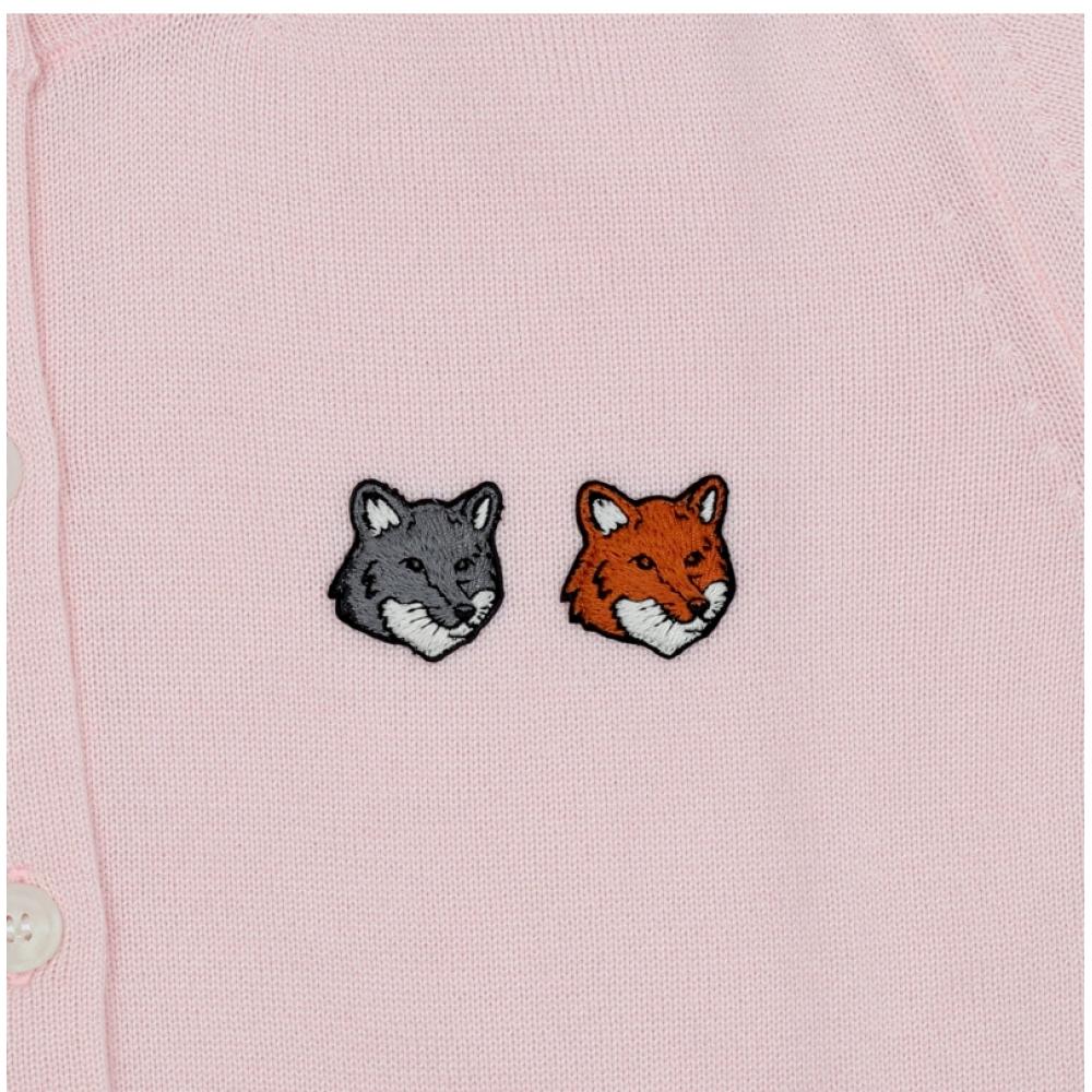 Maison Kitsune Women Double Fox Head Patch Cardigan 0326 Ow051cfkt1181